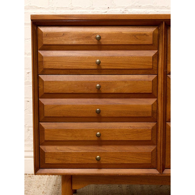 Mid-Century Modern Vintage Mid-Century Modern Walnut Gentleman’s Dresser For Sale - Image 3 of 12