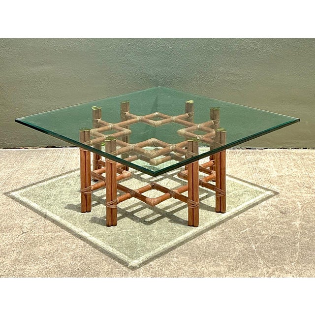 Vintage McGuire Wrapped Rattan Coffee Table For Sale - Image 17 of 17