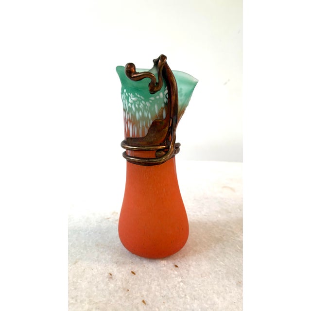 Vintage Art Glass Vase by Tubi Vadan For Sale - Image 4 of 8