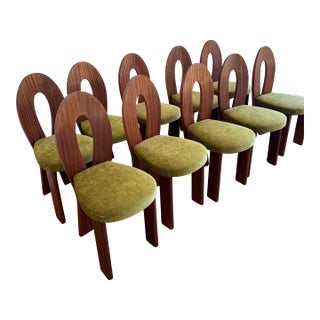 10 Giancarlo Valle Fin Dining Chairs For Sale