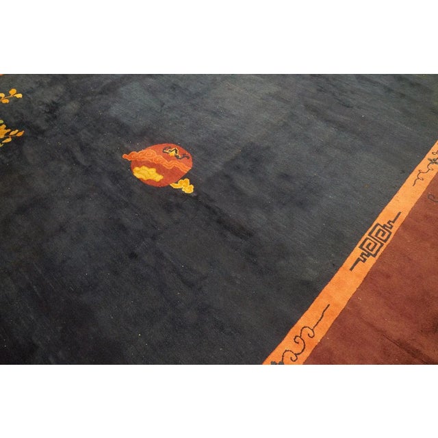 Burgundy 1920s Chinese Art Deco Carpet ( 9'10" x 13'6" - 300 x 412 ) For Sale - Image 8 of 11