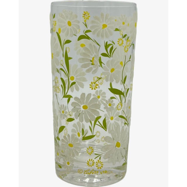 Mid-Century Modern Vintage Culver Daisy Highball Cocktail Drinking Glasses- Set of 4 For Sale - Image 3 of 12
