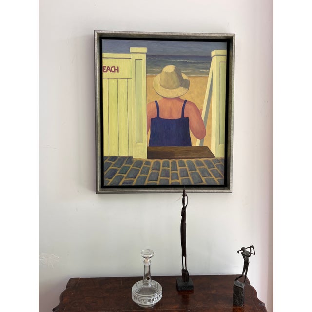 Geert Overvliet, Beach, 1990s, Oil on Canvas, Framed For Sale - Image 3 of 5