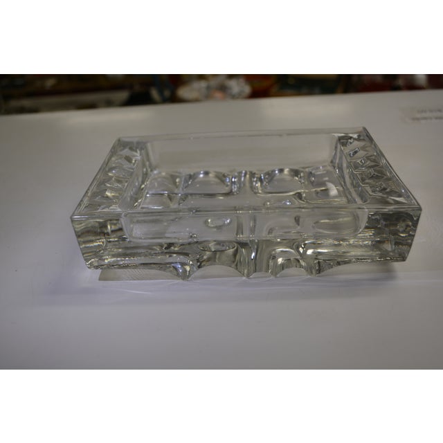 This solid glass ashtray is in great shape overall! Attributed to Vladislav Urban, no marks.