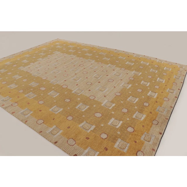 Goldenrod Rug & Kilim's Oversized Scandinavian Rug With Textural High-Low Design For Sale - Image 8 of 11