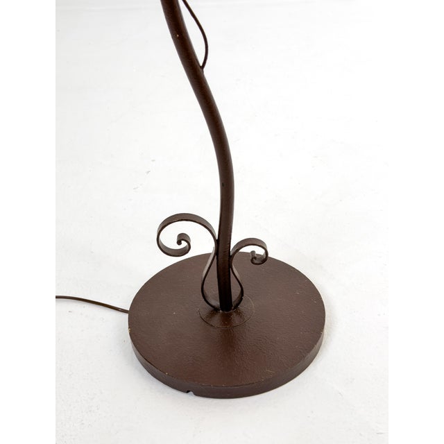 Beige Swedish Grace Sculptural Floor Lamp attributed to Tor Wolfenstein for Bjerkås, Sweden, 1930s For Sale - Image 8 of 12