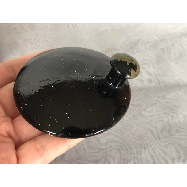 Black Vintage Black Glass Apothecary Jar With Lid For Sale - Image 8 of 12