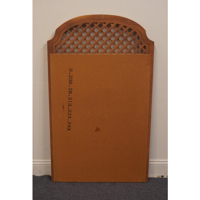 Wood Bassett Furniture Solid Pecan Italian Mediterranean Style 29" Mirror 290-28-213 For Sale - Image 7 of 8
