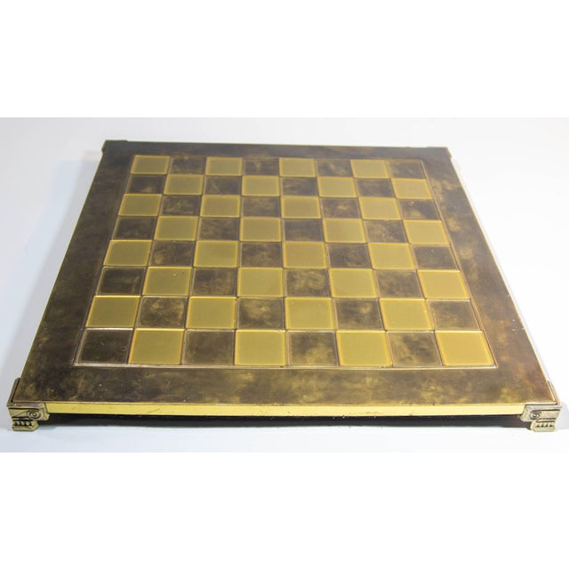 Medieval Knights Chess Set Metal Gold & Silver Pewter Crusaders Game Italy For Sale - Image 10 of 12