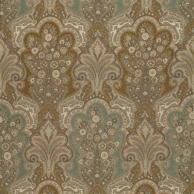 Contemporary Sample - Schumacher New Castle Paisley Fabric in Venetian For Sale - Image 3 of 3