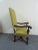 Light Green Victorian Carved Oak Throne Style Chair For Sale - Image 8 of 9