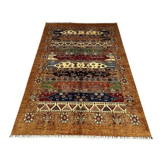 6'10" X 10'2" Persian Style Tribal Striped Area Rug For Sale