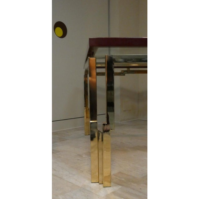 Glass Lacor/TA Square Table by Fabrizio Smania for Studio Smania Interni, 1970s For Sale - Image 7 of 18