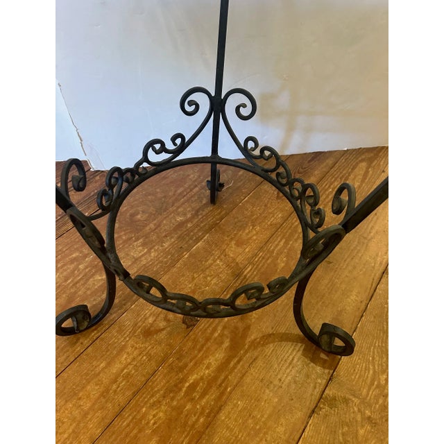Black Tall Free Standing Whimsical Black Iron Functional Birdcage For Sale - Image 8 of 11