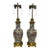 Mid 19th Century Chinese Famille Rose Medallion Porcelain and Gilt-Bronze Lamps - a Pair For Sale