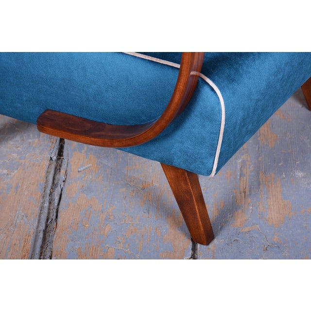 Art Deco Armchairs attributed to J. Halabala for Up Závody, Czech, 1940s, Set of 2 For Sale - Image 11 of 16