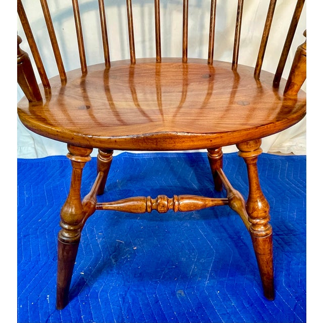 Brown 1980s Fredrick Duckloe Sack Back Windsor Chairs, a Pair For Sale - Image 8 of 12