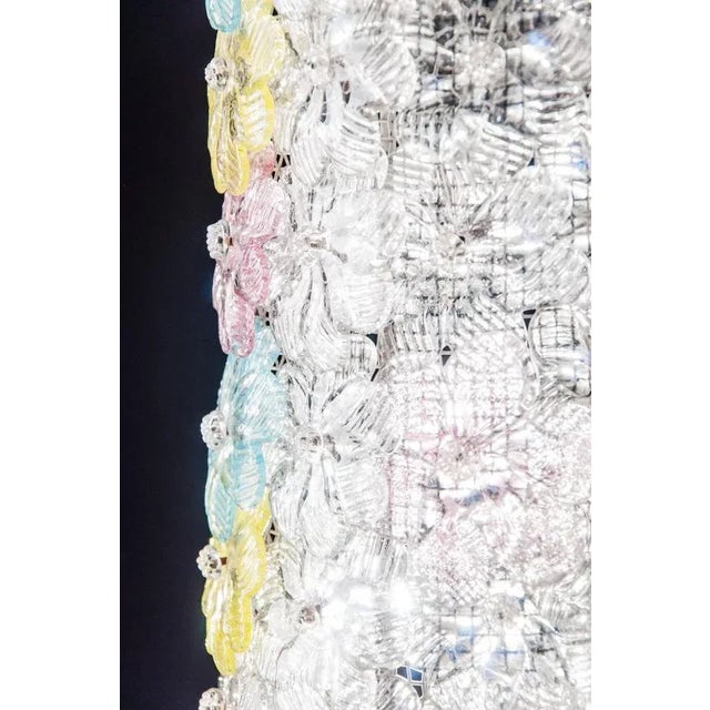 Venetian Glass Flower Sconces, 1950s, Set of 2 For Sale - Image 6 of 9