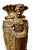 Pair of Bronze French Neoclassical Figural Handle Urn. Solid bronze gilt. Measures 15” tall