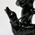 Ceramic 1982 Erté Style Art Deco Gloss Black Statue Woman Walking Dog by Seymour Mann For Sale - Image 7 of 9