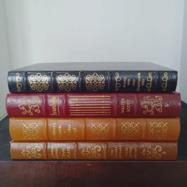 Each Collector's Edition Easton Press Book: Fully Bond in Genuine Leather 22K gold deeply inlaid on the "hubbed" spine...