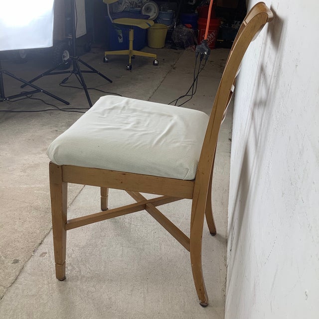 Brown Vintage Neoclassical Revival Style X-Back Side Chair For Sale - Image 8 of 12