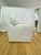 Late 20th Century Late 20th Century Custom Linen Slipcovered Loveseat With Silk Seat Cover For Sale - Image 5 of 5