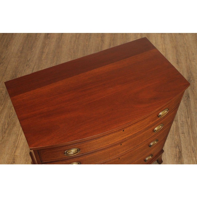 Wood Biggs Hepplewhite Style Mahogany Chest of Drawers For Sale - Image 7 of 18