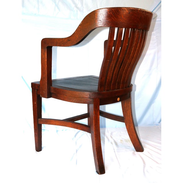 1910s Antique B. L. Marble Chair Company Oak Library/Office Chair For Sale In Portland, ME - Image 6 of 12