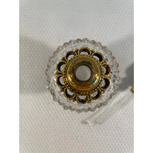 Gold Vintage French Style Ormolu and Cut Crystal Perfume Bottle For Sale - Image 8 of 12