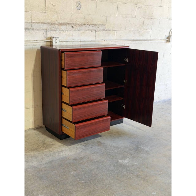 Brouer Gentleman Chest Rosewood Dresser Storage Denmark Mid-Century Modern 1970s For Sale - Image 10 of 10