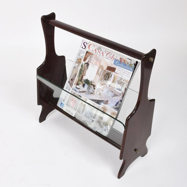 Mid-Century Modern Mid-Century Modern Glass Magazine Holder, 1950s For Sale - Image 3 of 7