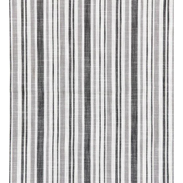 The House of Scalamandré Pembroke Stripe Fabric, Charcoal For Sale