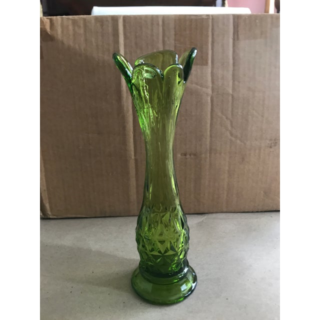 Vintage “Rainbow” Hand Blown Vase For Sale - Image 6 of 6