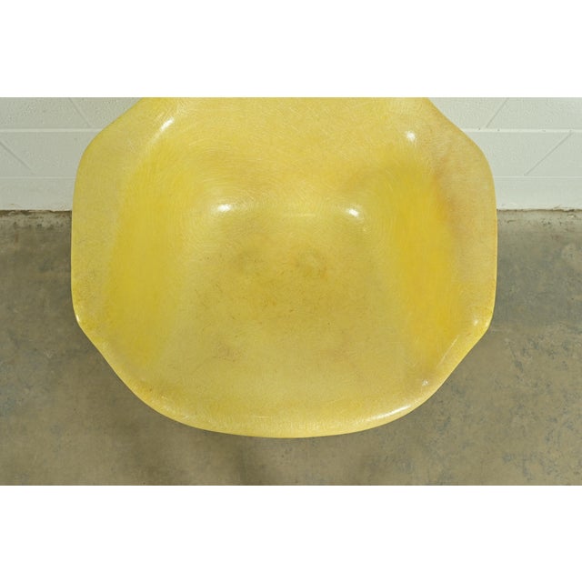 Charles Eames for Herman Miller Mid-Century Modern Yellow Fiberglass Arm Chair, Circa 1950s For Sale In South Bend - Image 6 of 11
