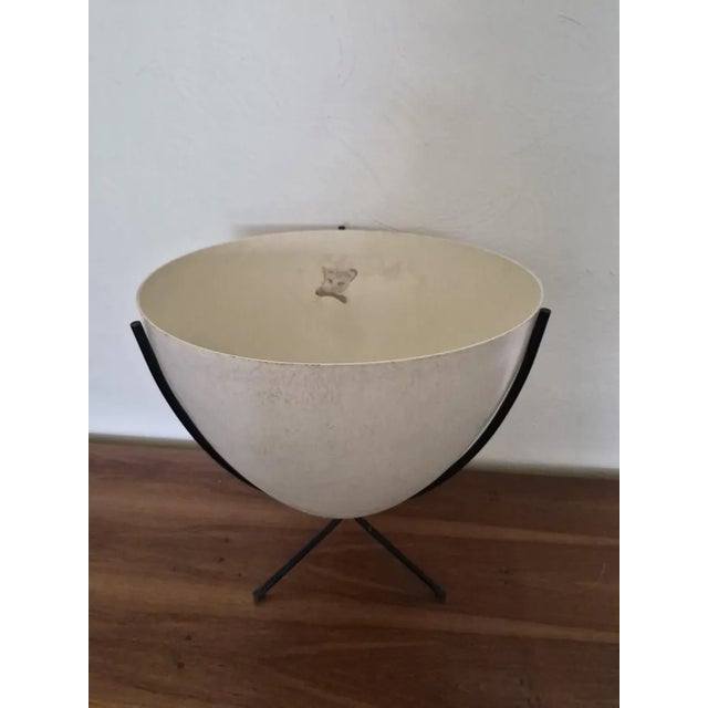 Metal 1950s Kimball Fiberglass Bullet Planters - Large and Small Set of Two For Sale - Image 7 of 13
