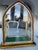 Old glass display case in a neo-Gothic/vintage style. Wood + stucco elements + glass. Opens from the bottom with two flat...