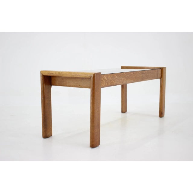 Oak and Glass Coffee Table, Finland, 1960s For Sale - Image 4 of 9