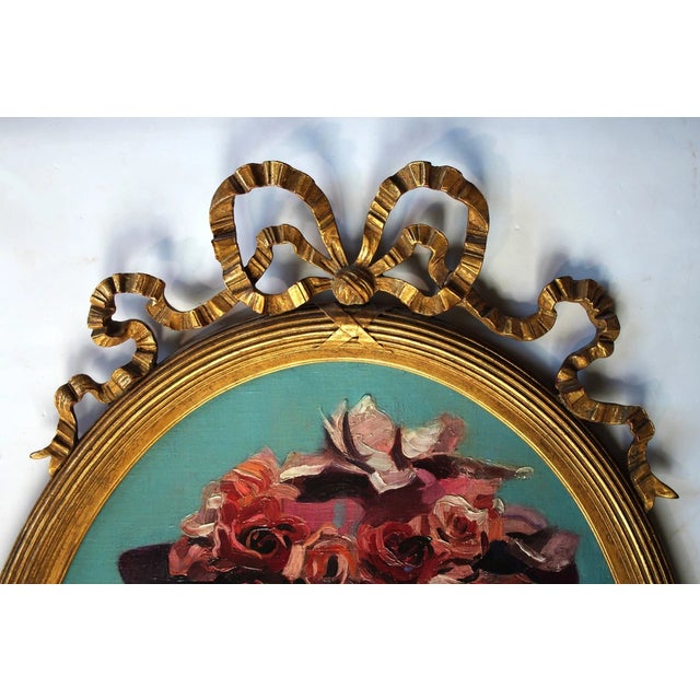 Portrait of Lady with Hat, 1800s, Oil Painting, Framed For Sale - Image 4 of 18