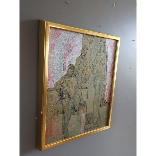 1987 'Dream Reflex' Vintage Semi-Abstract Figurative Oil Painting Finnish Artist Marjatta Sarasalo (1930-2006), Framed For Sale - Image 4 of 11