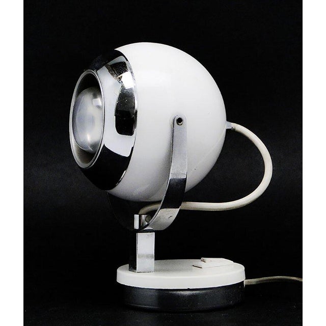 1980s Postmodern Polish Bedside Lamp in Glass and Metal, 1980s For Sale - Image 5 of 9