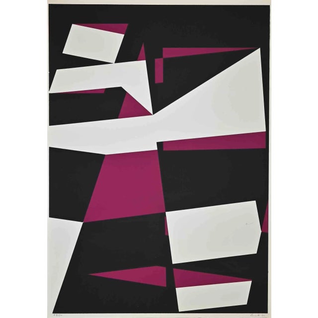 Violet Composition is an original screen print realized by Umberto Maria Casotti in 1971. Hand-signed and dated on the...