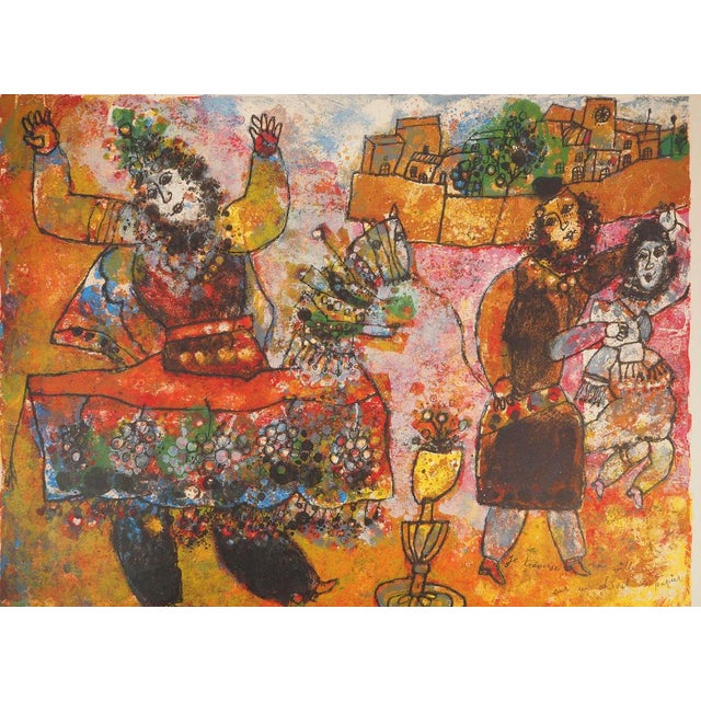 Theo Tobiasse, The Clown of the City, Original Lithograph For Sale - Image 6 of 6