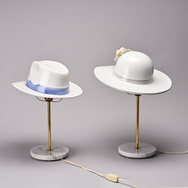 Ceramic Ceramic Table Lights, Italy, 1970s, Set of 2 For Sale - Image 7 of 10