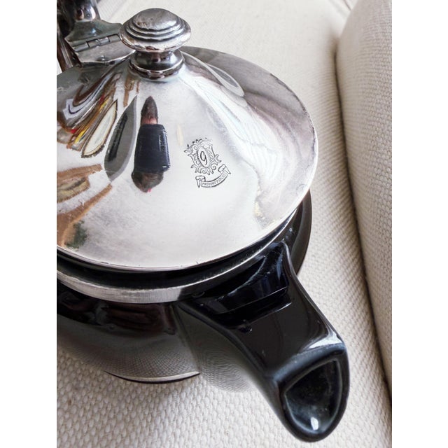 Lenox Vintage Lenox China and Silver Hotel Teapot For Sale - Image 4 of 9
