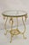 Gold Gilt French René Drouet Style Scrolling Iron Round Glass Accent Side Table For Sale - Image 11 of 11