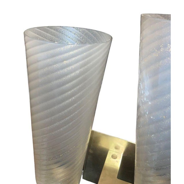 1990's Limited Edition Murano Glass and Brass Sconces - Set of Four For Sale In Los Angeles - Image 6 of 10