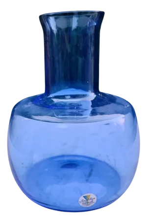 Glass Vase in Blue from Kosta Boda, 1970s