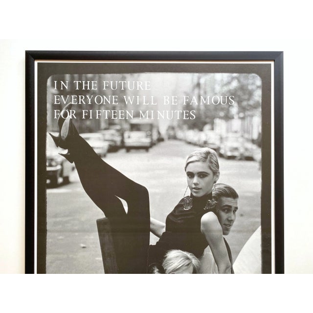This Andy Warhol rare vintage 1997 " In the Future Everyone will be Famous for Fifteen Minutes " offset lithograph print...