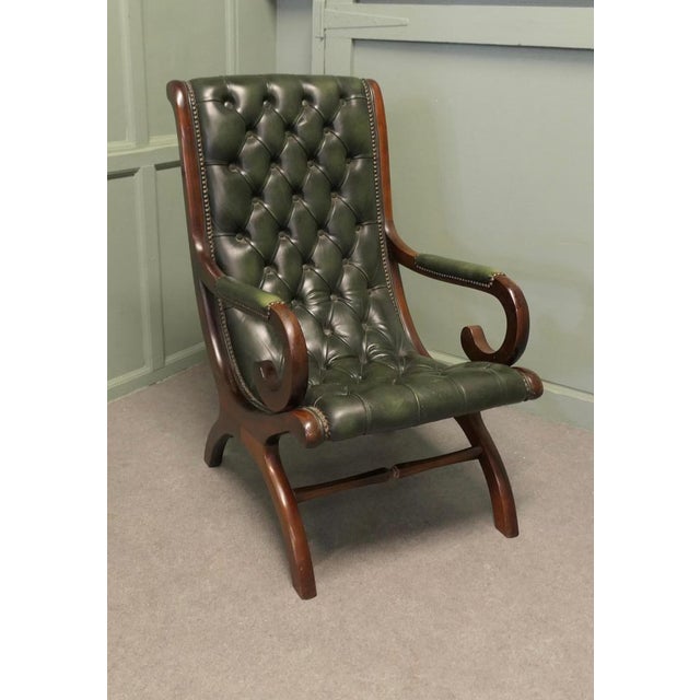 Dark Green Chesterfield Easy Chair A Timeless elegant classic and a very relaxing and comfortable chair exudes the beloved...
